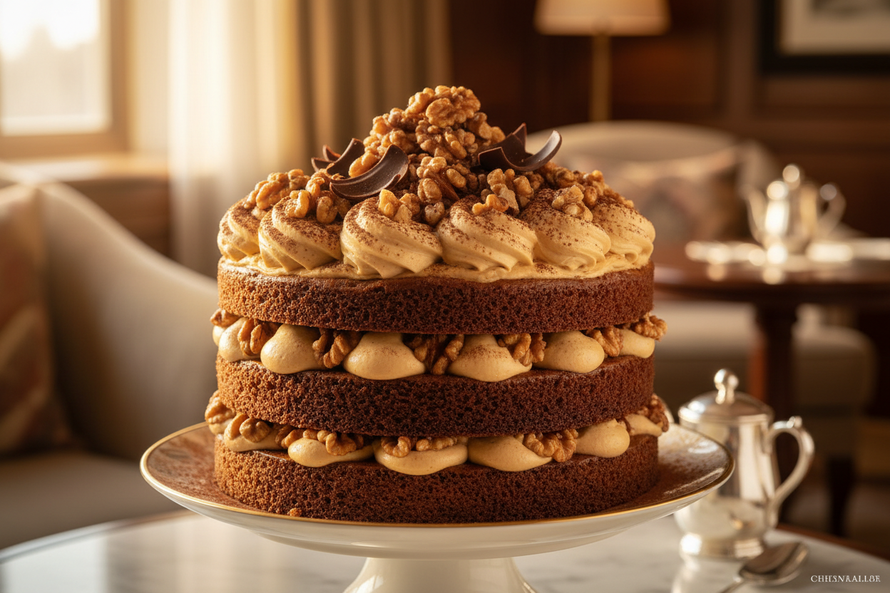 ✨ 2.2 LBS ka Aromatic Coffee aur Akhrot ka Treat! Yeh Ramada Hotel (Islamabad/Pindi) ka signature Coffee Walnut Cake hai. Isme moist sponge layers ko rich, aromatic coffee-flavored frosting aur crunchy walnuts ki generous filling se layered kiya gaya hai. Soft, aromatic, nutty, aur har coffee aur nut lover ke liye perfect treat!



⚠️ Delivery Note



This product is available for delivery in Islamabad / Rawalpindi (ISB/PINDI) only.



🎁 Includes:



2.2 LBS (Approx. $1.0 \text{ kg}$) of moist coffee-flavo