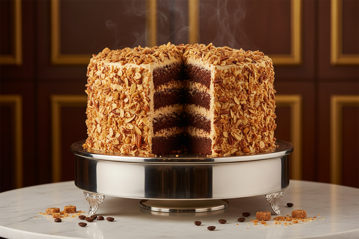 ✨ 2.2 LBS ka Aromatic Coffee aur Crunch ka Mazaa! Yeh PC Hotel (Islamabad/Pindi) ka signature Coffee Crunch Cake hai. Moist coffee-flavored sponge layers, jise rich coffee buttercream aur caramelized nuts/crunchy toffee bits ki generous filling se layered kiya gaya hai. Soft, aromatic, crunchy, aur har coffee enthusiast ke liye ek satisfying treat!



⚠️ Delivery Note



This product is available for delivery in Islamabad / Rawalpindi (ISB/PINDI) only.



🎁 Includes:



2.2 LBS (Approx. $1.0 \text{ kg}$) o