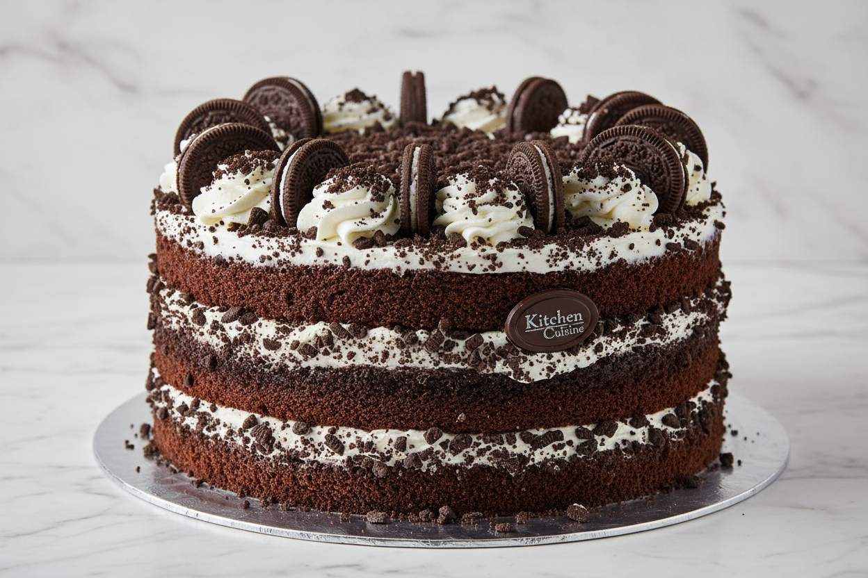 💥 2.2 LBS ka Crunchy Creamy Indulgence! Yeh Kitchen Cuisine (Islamabad/Pindi) ka trending Oreo Cake hai. Moist chocolate sponge layers, jise smooth cream cheese ya buttercream frosting aur crunchy Oreo cookie pieces ki generous filling se layered kiya gaya hai. Upar se bhi Oreo chunks se garnish kiya jata hai. Soft, creamy, crunchy, aur har Oreo fan ke liye ultimate treat!



⚠️ Delivery Note



This product is available for delivery in Islamabad / Rawalpindi (ISB/PINDI) only.



🎁 Includes:



2.2 LBS (A