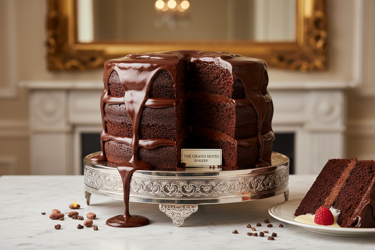 💥 2.2 LBS ka Rich Chocolate Fudge Indulgence! Yeh PC Hotel (Islamabad/Pindi) ka signature Chocolate Fudge Cake hai. Isme moist, dense chocolate layers ke beech rich, thick, aur velvety chocolate fudge frosting ki generous filling hoti hai. Soft, chocolatey, indulgent, aur har chocolate lover ki craving puri karne ke liye ultimate treat!



⚠️ Delivery Note



This product is available for delivery in Islamabad / Rawalpindi (ISB/PINDI) only.



🎁 Includes:



2.2 LBS (Approx. $1.0 \text{ kg}$) of rich, moi