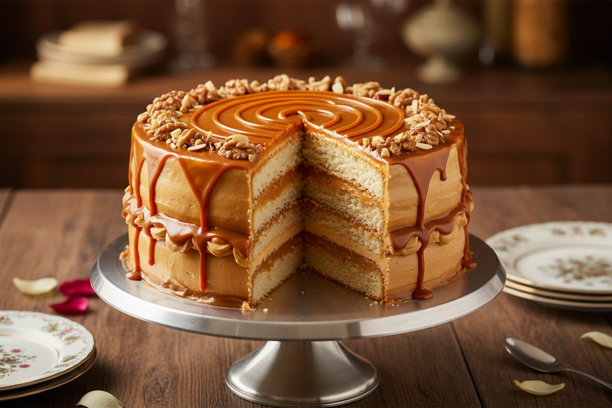 ✨ 2.2 LBS ka Silky Smooth Caramel Delight! Yeh Jammin Java Bakers (Faisalabad) ka special Caramel Cream Cake है. Isme light aur fluffy sponge layers ko sweet, velvety caramel cream ya buttercream ki generous layers se stack kiya jata hai. Upar se smooth caramel sauce ki drizzle aur crunch ke liye nuts (optional) se garnish kiya jata hai. Soft, creamy, aromatic, aur har caramel lover ke liye ek satisfying indulgence!



⚠️ Delivery Note



This product is available for delivery in Faisalabad only.



🎁 Incl