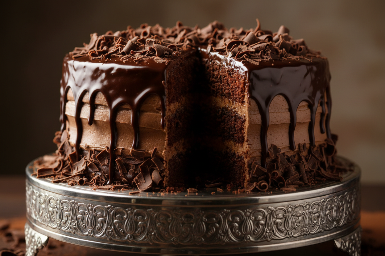 💥 2.2 LBS ka Ultimate Chocolate Overload! Yeh Kitchen Cuisine (Islamabad/Pindi) ka signature Chocolate Delight hai, jise Death By Chocolate Cake bhi kaha jata hai. Isme moist, rich chocolate sponge layers ko multiple kinds ki chocolate—jaise dark ganache, smooth chocolate cream, aur chocolate flakes—ki generous aur decadent layers se stack kiya jata hai. Soft, intense, rich, aur sirf sabse bade chocolate lovers ke liye!



⚠️ Delivery Note



This product is available for delivery in Islamabad / Rawalpindi