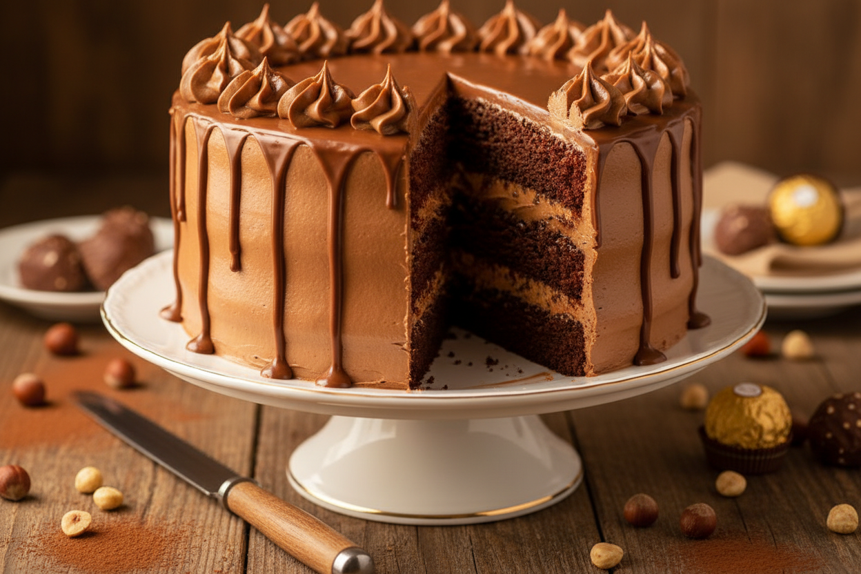 🍫 2.2 LBS ka ultimate Nutella Delight! Yeh cake Kitchen Cuisine ka super-hit creation hai. Moist chocolate sponge layers ko creamy, luxurious Nutella spread ki generous filling aur frosting se cover kiya gaya hai. Soft, creamy, aur har bite mein hazelnut-chocolate ka perfect kick!

⚠️ Delivery Note

This product is available for delivery in Lahore, Islamabad, and Rawalpindi only.

🎁 Includes:

2.2 LBS (Approx. $1.0 \text{ kg}$) of moist chocolate cake.

From Kitchen Cuisine Lahore
