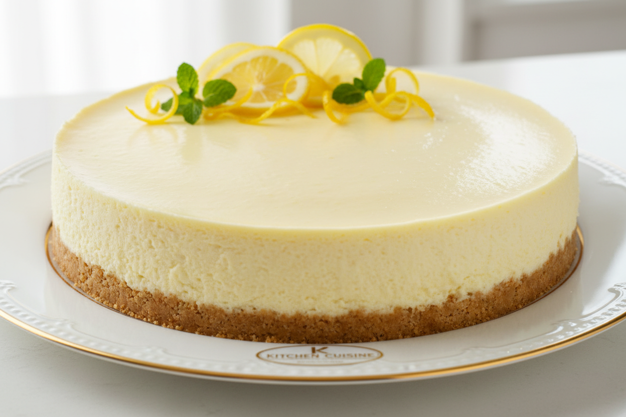 ☀️ 2.2 LBS ka Zesty aur Creamy Delight! Yeh Kitchen Cuisine ka smooth aur tangy Lemon Cheesecake hai. Isme hai buttery crust, rich cream cheese filling, jise fresh lemon zest aur juice se infused kiya gaya hai. Tangy, soft, rich, aur ek dam refreshing!

⚠️ Delivery Note

This product is available for delivery in Lahore, Islamabad, and Rawalpindi only.

🎁 Includes:

2.2 LBS (Approx. $1.0 \text{ kg}$) of rich, baked or unbaked cheesecake.

From Kitchen Cuisine Lahore
