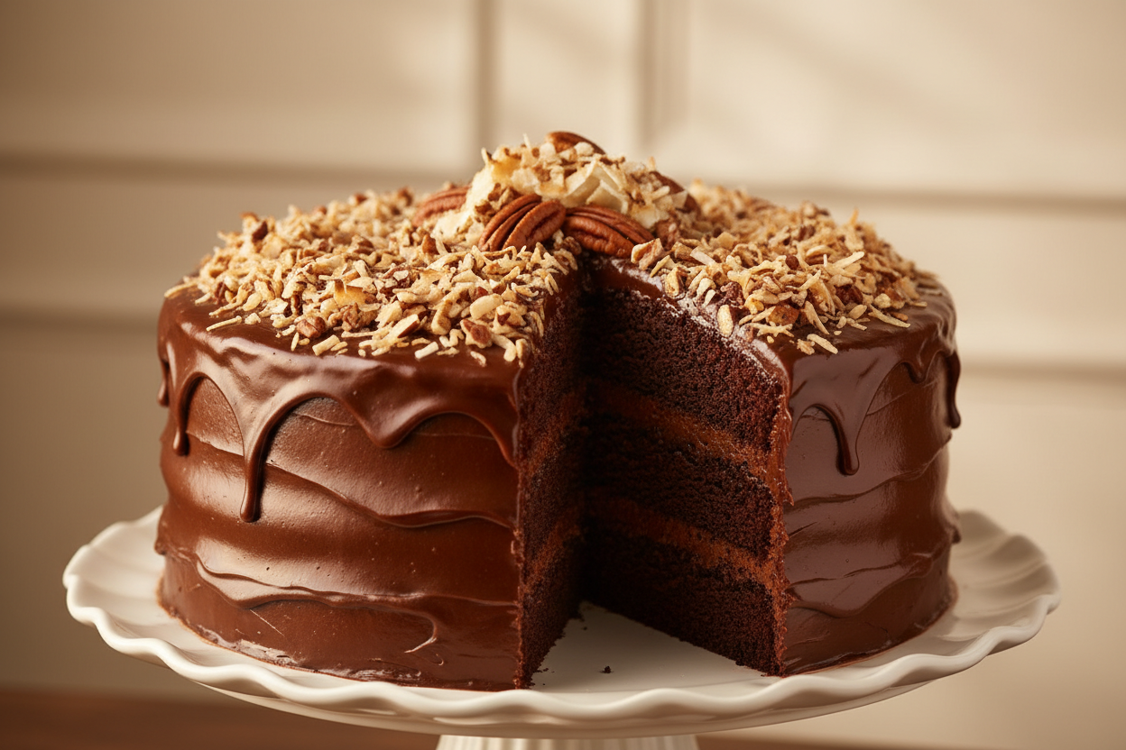 2.5 LBS ka rich aur traditional German Fudge Cake! Ismein thick chocolate fudge frosting ke sath aksar coconut aur nuts ka zaiqa shamil hota hai. Yeh cake bohat hi dense aur satisfying hota hai.

🎁 Includes:

2.5 LBS (Approx. 1.1 kg) of rich, dense cake
Classic German style, often featuring coconut and pecans in the frosting
Free custom message piping
From Delizia Bakers Karachi

🇩🇪 Perfect For:

Traditional Dessert Lovers, Dinner Parties, Adult Birthdays, ya jab aapko rich aur heavy chocolate cake