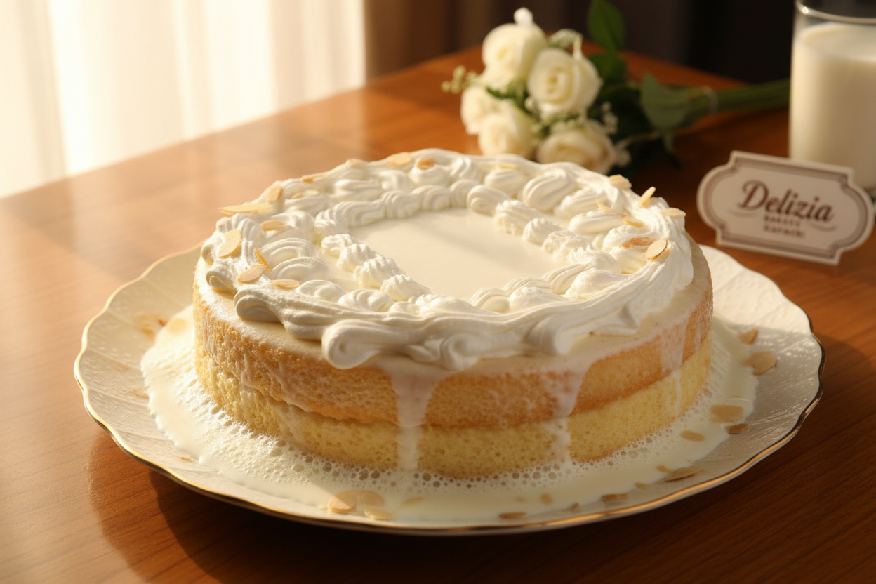 2.5 LBS ka Three Milk Cake (Tres Leches ka mazaa)! Sponge cake teen tarah ke doodh (milks) ke mixture se bhigoya jaata hai, jo isko bohat hi moist aur creamy bana deta hai. Yeh un logon ke liye ideal hai jinhe halka aur meetha dessert pasand hai.

🎁 Includes:

2.5 LBS (Approx. 1.1 kg) of extremely moist "Three Milk" style cake
Milky, soft, and sweet texture
Free custom message piping
From Delizia Bakers Karachi

🍼 Perfect For:

Small Gatherings, Unique Dessert Requests, Summer Treats, ya jab aapko e