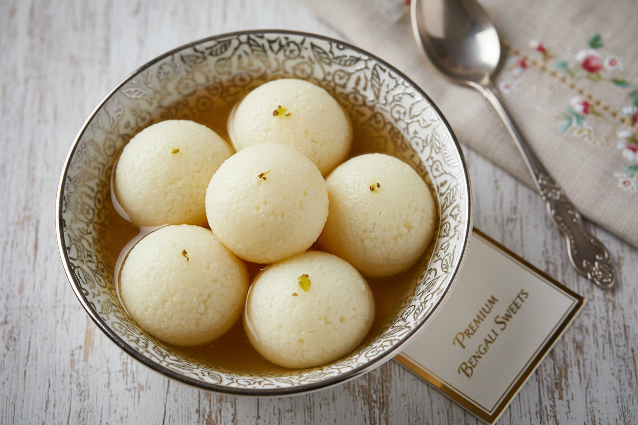 ✨ 2 KG ka Soft, Spongy, aur Light Sweet Rasgulla! Yeh Rasgulla ka selection Reputable Vendors ki taraf se curated kiya gaya hai, jo apni quality aur consistency ke liye jaane jaate hain. Rasgulla ek mashhoor Bengali sweet hai jismein soft, spongy cottage cheese (chenna) balls hote hain, jise light aur sweet sugar syrup (chaashni) mein ubaala jata hai. Iska texture extremely soft, melt-in-your-mouth hota hai, aur yeh chilled serve kiya jata hai. Halka meetha, refreshing, aur har sweet lover ki favorite!

⚠️ 