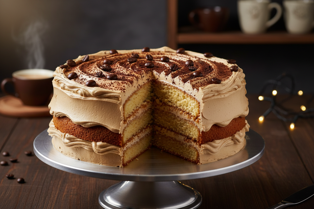 ✨ 2 LBS ka Aromatic Coffee Delight! Yeh Bread and Beyond का signature Coffee Cake है. Moist, soft sponge layers, jise rich, aromatic coffee-flavored cream ya buttery frosting se generously layered kiya gaya hai. Soft, aromatic, rich, aur har coffee fan ke liye ek perfect treat!

⚠️ Delivery Note

This product is available for delivery in Lahore only.

🎁 Includes:

2 LBS (Approx. $0.9 \text{ kg}$) of soft, coffee-infused sponge cake.

Rich coffee-flavored cream/frosting.

From Bread and Beyond Lahore
