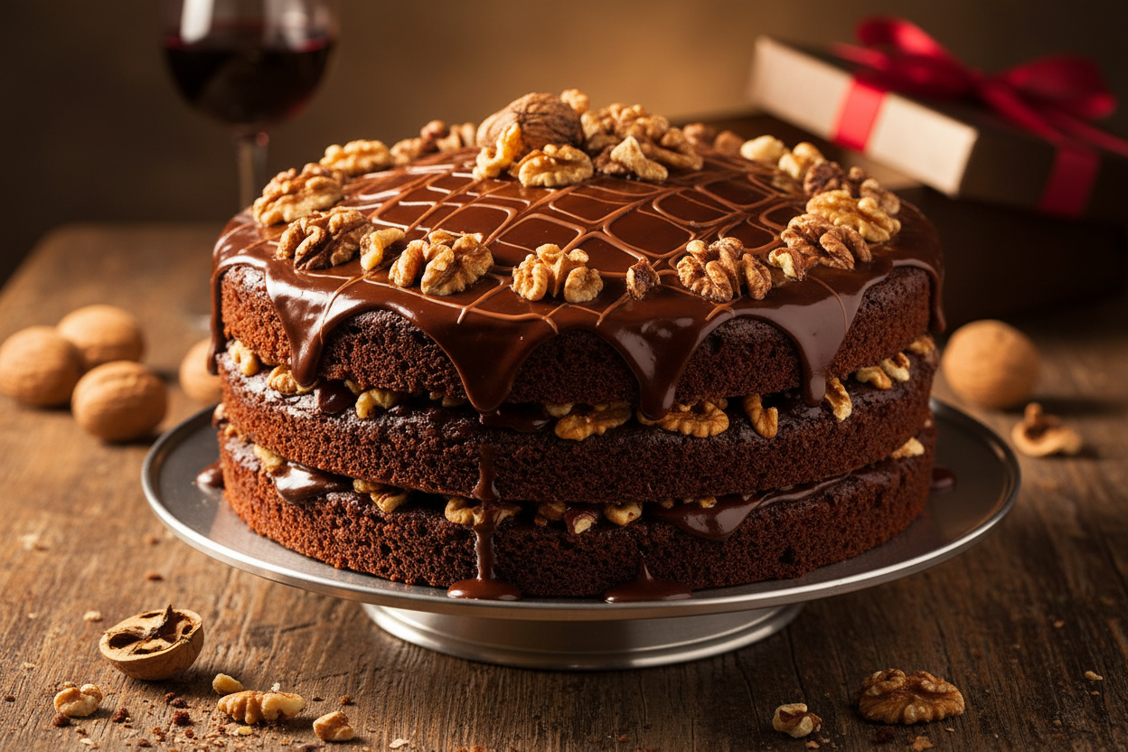 2 LBS ka behtareen Chocolate Walnut Cake! Chocolate ki richness aur akhrot (walnuts) ka crunchy zaiqa isko ek perfect aur satisfying mithaas deta hai. Jo log chocolate aur nuts dono pasand karte hain, unke liye yeh ideal hai.

🎁 Includes:

2 LBS (Approx. 0.9 kg) of rich chocolate cake
Generously mixed with crunchy walnut pieces
Free custom message piping
From Ideal Bakery Karachi
