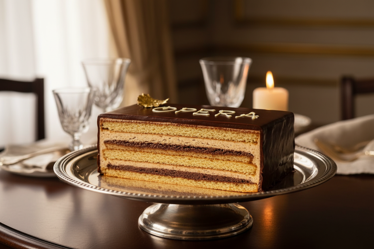 2 LBS ka classic aur luxurious Opera Cake! Ismein almond sponge, coffee syrup, coffee buttercream, aur chocolate ganache ki kayi patli layers hoti hain. Yeh cake elegance aur complexity ka nishaan hai.

🎁 Includes:

2 LBS (Approx. 0.9 kg) of sophisticated layered cake
Featuring coffee, almond, and chocolate flavors
Known for its rich, complex texture
Free custom message piping
From United King Bakery Karachi

🇫🇷 Perfect For:

Formal Celebrations, French Dessert Lovers, ya jab aapko premium aur multi-la