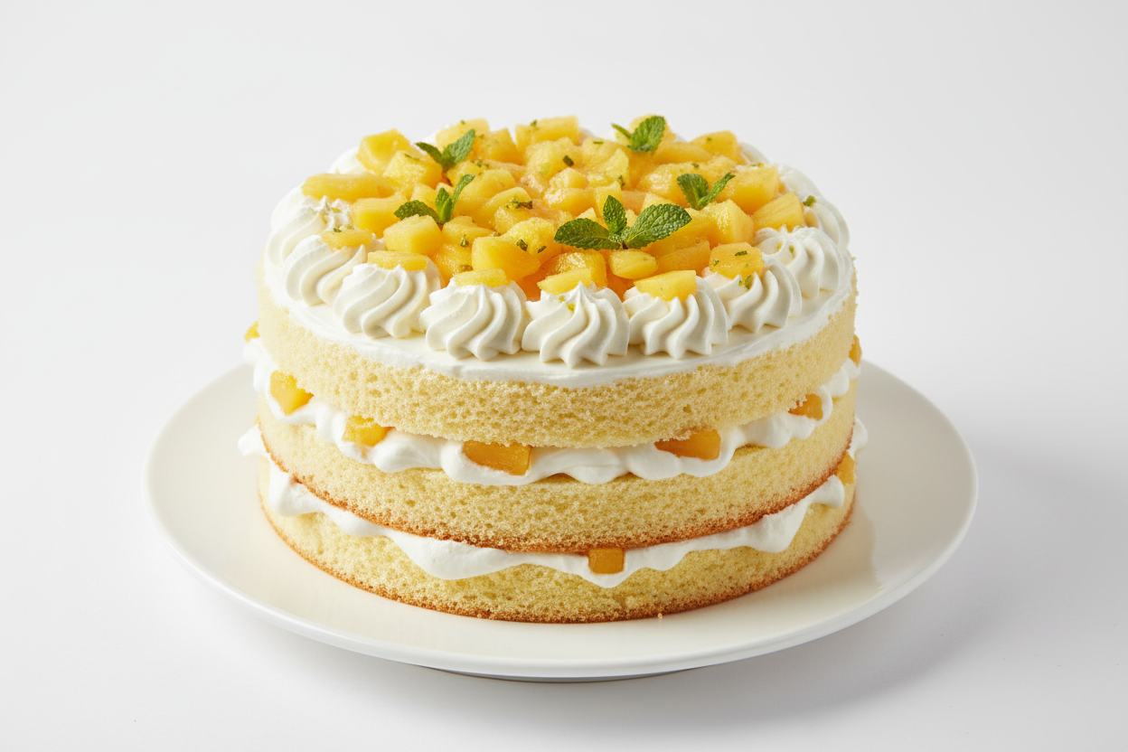 2 LBS ka fresh aur zaiqedar Pineapple Cake! Pineapple ke halke aur tangy zaiqe se bana hua yeh cake refreshing aur light hota hai. Cream aur pineapple chunks ka combination isko ek adaa aur mazedaar mithaas deta hai.

🎁 Includes:

2 LBS (Approx. 0.9 kg) of light sponge cake with pineapple flavor
Layered and garnished with pineapple pieces
Light and fluffy cream frosting
Free custom message piping
From Ideal Bakery Karachi
