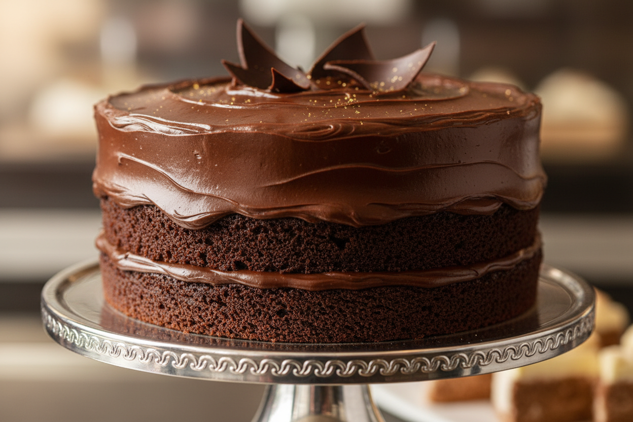 💥 2 LBS ka Rich Chocolate Classic! Yeh Bread and Beyond ka signature Chocolate Fudge Cake hai. Moist aur dense chocolate sponge layers ko smooth, thick, aur velvety chocolate fudge frosting ki generous layers se cover kiya gaya hai. Soft, moist, indulgent, aur har chocolate lover ki craving puri karne ke liye perfect!

⚠️ Delivery Note

This product is available for delivery in Lahore only.

🎁 Includes:

2 LBS (Approx. $0.9 \text{ kg}$) of rich, moist, fudgy chocolate cake.

From Bread and Beyond Lahore
