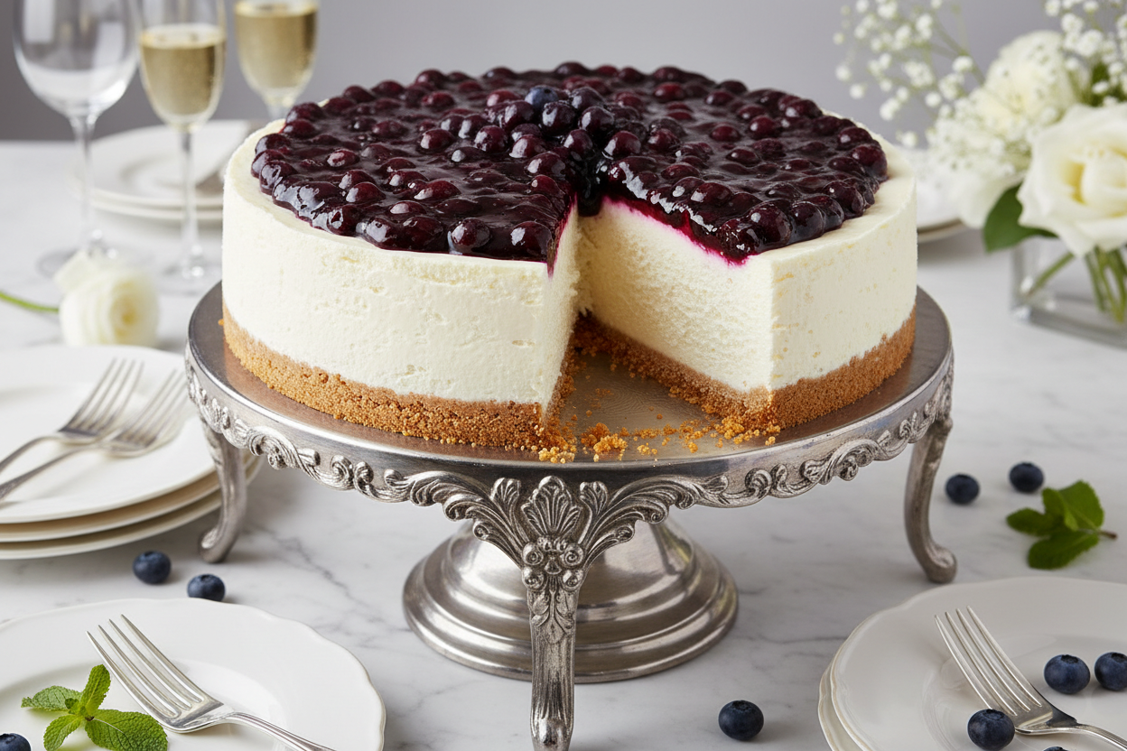 🍰 3.5 LBS ka Creamy, Fruity Cheesecake Grandeur! Yeh Masoom's Bakery ka signature Blueberry Cheesecake hai. Isme hai buttery crust, rich, smooth cream cheese filling, aur upar se sweet-tart blueberry compote ki thick layer. Full-size, creamy, indulgent, aur large parties ke liye perfect treat!

⚠️ Delivery Note

This product is available for delivery in Lahore only.

🎁 Includes:

3.5 LBS (Approx. $1.6 \text{ kg}$) of rich, smooth cheesecake.

From Masoom Bakers Lahore
