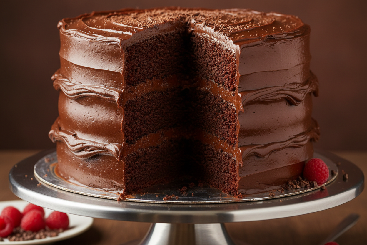 💥 3.5 LBS ka Rich, Dense Chocolate Indulgence! Yeh Jammin Java Bakers (Faisalabad) ka popular Chocolate Fudge Cake है.1 Isme moist, dark chocolate sponge layers ke beech thick, dense, aur intensely chocolatey fudge frosting ki generous filling hoti hai. Fudge frosting ise ek rich aur slightly chewy texture deta hai, jo chocolate lovers ko bahut pasand aata hai. Soft, moist, dense, aur ek satisfyingly rich treat!





⚠️ Delivery Note



This product is available for delivery in Faisalabad only.



🎁 Inclu