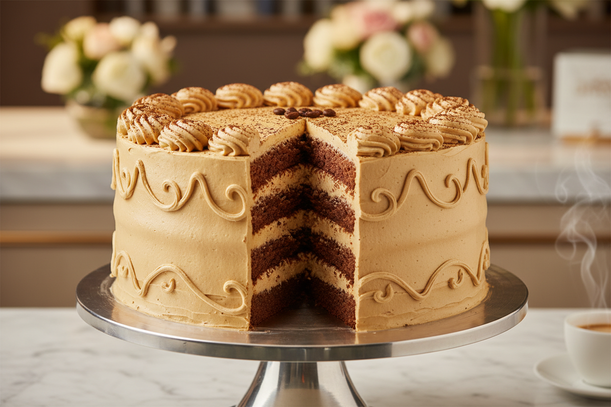 ✨ 4.4 LBS ka Grand Coffee Delight! Yeh Avari Hotel ka signature Coffee Cake hai. Moist, soft sponge layers, jise rich, aromatic coffee-flavored cream ya buttery frosting se generously layered kiya gaya hai. Full-size, aromatic, soft, aur large gatherings ke liye ek comforting treat!

⚠️ Delivery Note

This product is available for delivery in Lahore only.

🎁 Includes:

4.4 LBS (Approx. $2.0 \text{ kg}$) of soft, coffee-infused sponge cake.

From Avari Hotel Lahore
