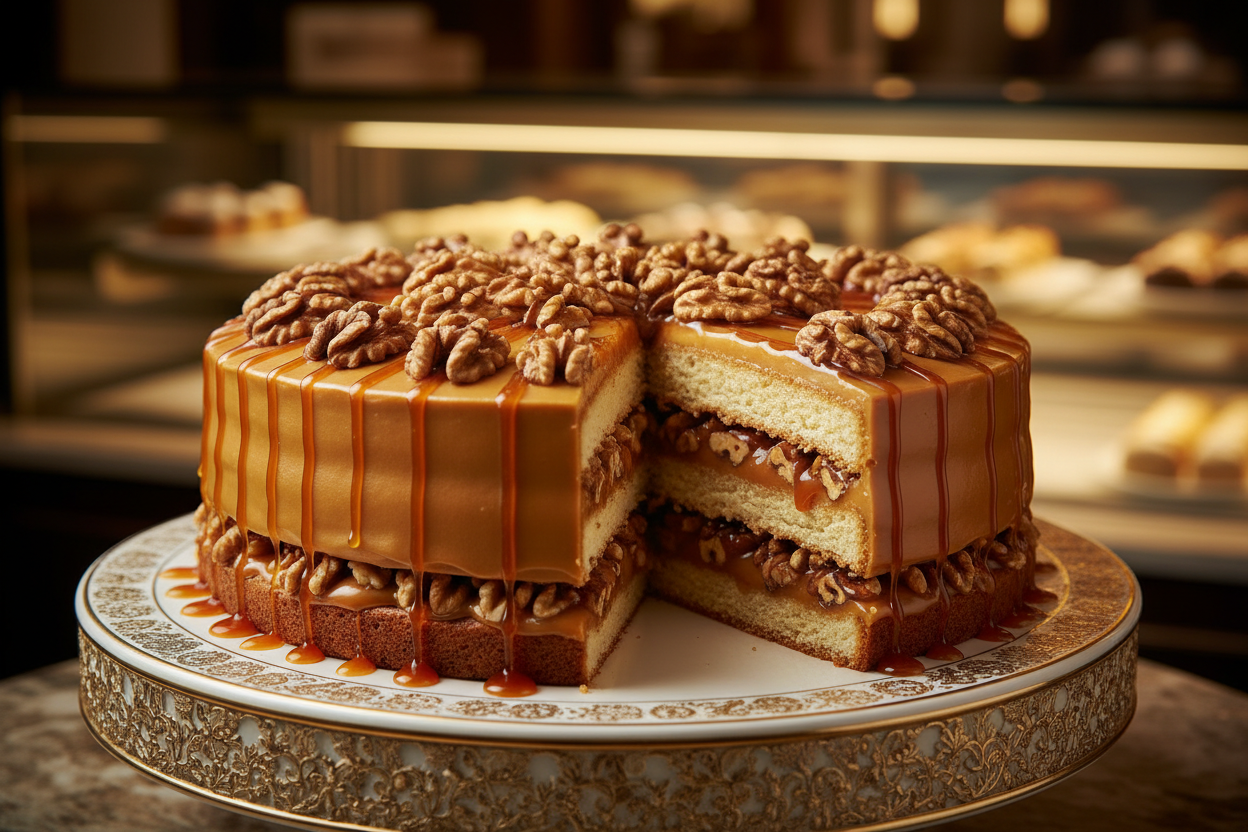 💥 4.4 LBS ka Grand Crunchy Nutty Fusion! Yeh Avari Hotel ka unique Walnut Pie Cake hai, jisme cake ki softness ko Walnut Pie ke rich, nutty flavor aur crunch se combine kiya gaya hai. Moist cake layers ke beech mein sweet, sticky caramel ya toffee aur crunchy walnuts ki generous filling hoti hai. Full-size, soft, nutty, aur large gatherings ke liye ultimate comforting treat!

⚠️ Delivery Note

This product is available for delivery in Lahore only.

🎁 Includes:

From Avari Hotel Lahore
