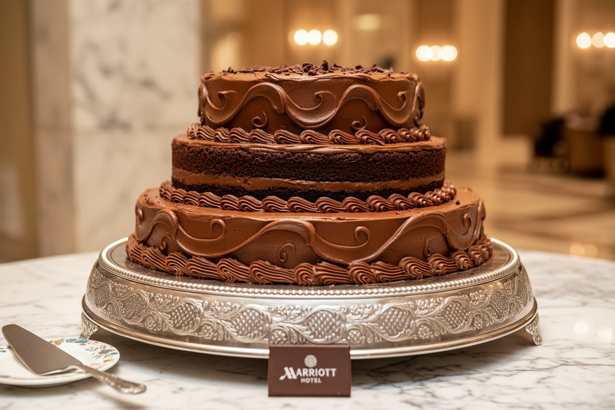 4.4 LBS ka massive aur rich Chocolate Cake! Jo log chocolate ke gehre aur mazedaar zaiqe ke deewane hain, unke liye yeh cake ek tohfa hai. Iski moist sponge aur smooth chocolate frosting bade gatherings ke liye perfect aur satisfying dessert hai.

🎁 Includes:

4.4 LBS (Approx. 2 kg) of large, rich Chocolate Cake
Smooth and creamy chocolate frosting
Ideal size for feeding a big crowd
Free custom message piping
From MARRIOTT HOTEL karachi