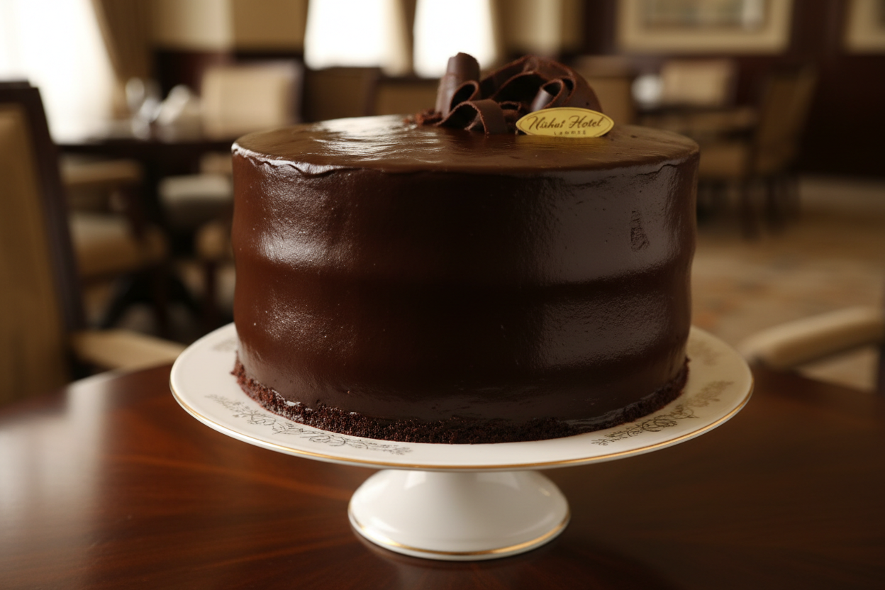 💥 4.4 LBS ka Ultimate Chocolate Indulgence! Yeh Nishat Hotel ka signature Chocolate Fudge Cake hai—bohat hi rich, moist, aur dense. Isme hai high-quality chocolate sponge layers, jise velvety smooth dark chocolate fudge frosting se cover kiya gaya hai. Har bite mein pure, gehre chocolate ka mazza!

🎁 Includes:

4.4 LBS (Approx. $2.0 \text{ kg}$) of rich, moist, fudgy chocolate cake.

Thick, smooth chocolate fudge frosting.

Deep, intense cocoa flavor profile.

From Nishat Hotel Lahore
