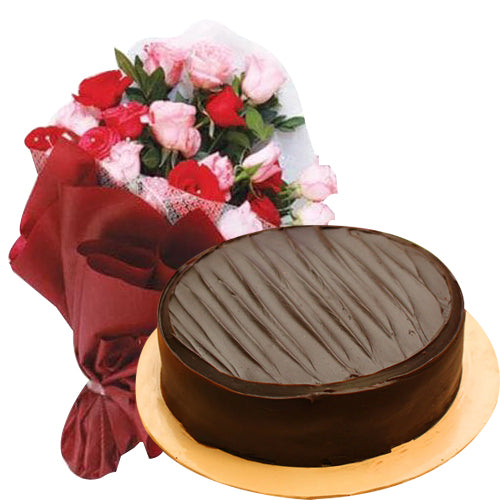 Chocolate Fudge Cake + Phoolon Ka Pyara Izhaar (PK-061)