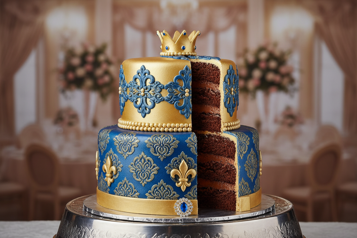 👑 6 LBS ka Grand, Custom-Made Showstopper! Yeh Jammin Java Bakers (Faisalabad) ka premium 2 Tier Fondant Cake है. Approximately 6 LBS weight ka yeh cake large parties aur formal events ke liye perfect hai. Isme moist chocolate sponge layers ko rich chocolate filling se layered kiya jata hai, aur bahar se smooth, elegant fondant se cover kiya jata hai. Fondant finish ise custom designs aur detailed artwork ke liye ideal banata hai. Soft, moist inside aur stunning, photogenic outside!



⚠️ Delivery Note



