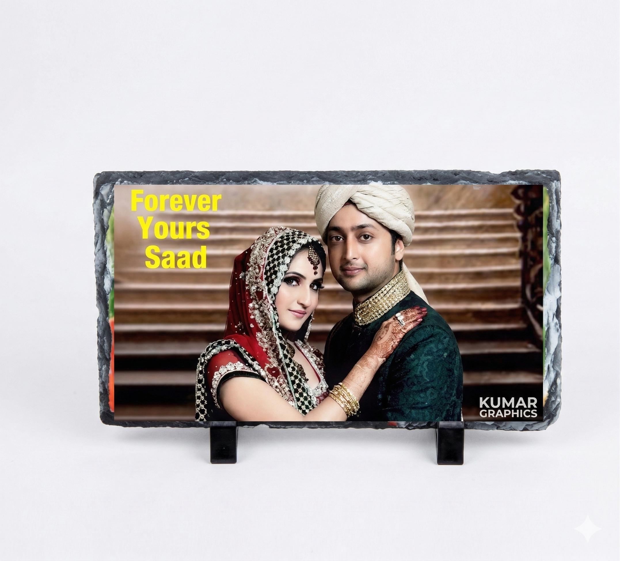 Personalized Rock Picture Frame (Photo & Message)