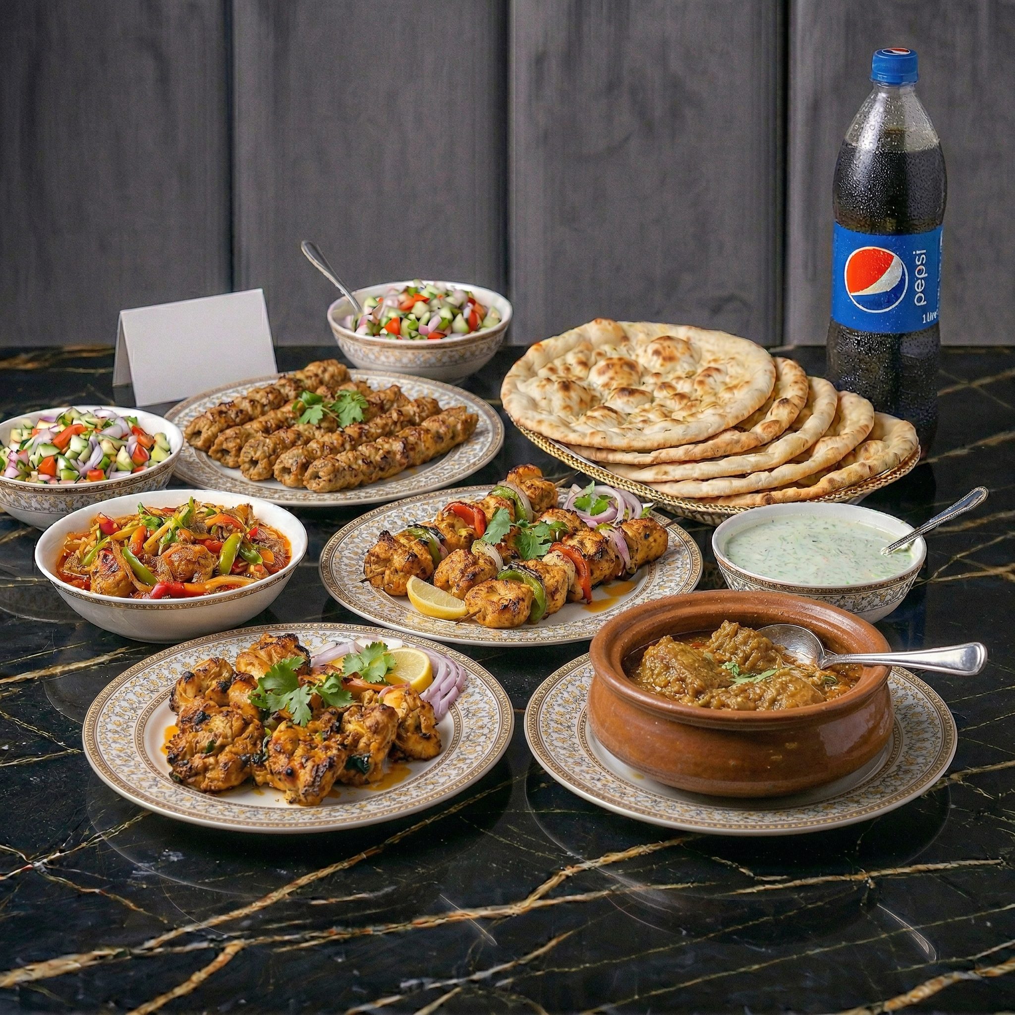 Bundu Khan Karachi Signature BBQ Feast – Tikka, Kababs & Halwa