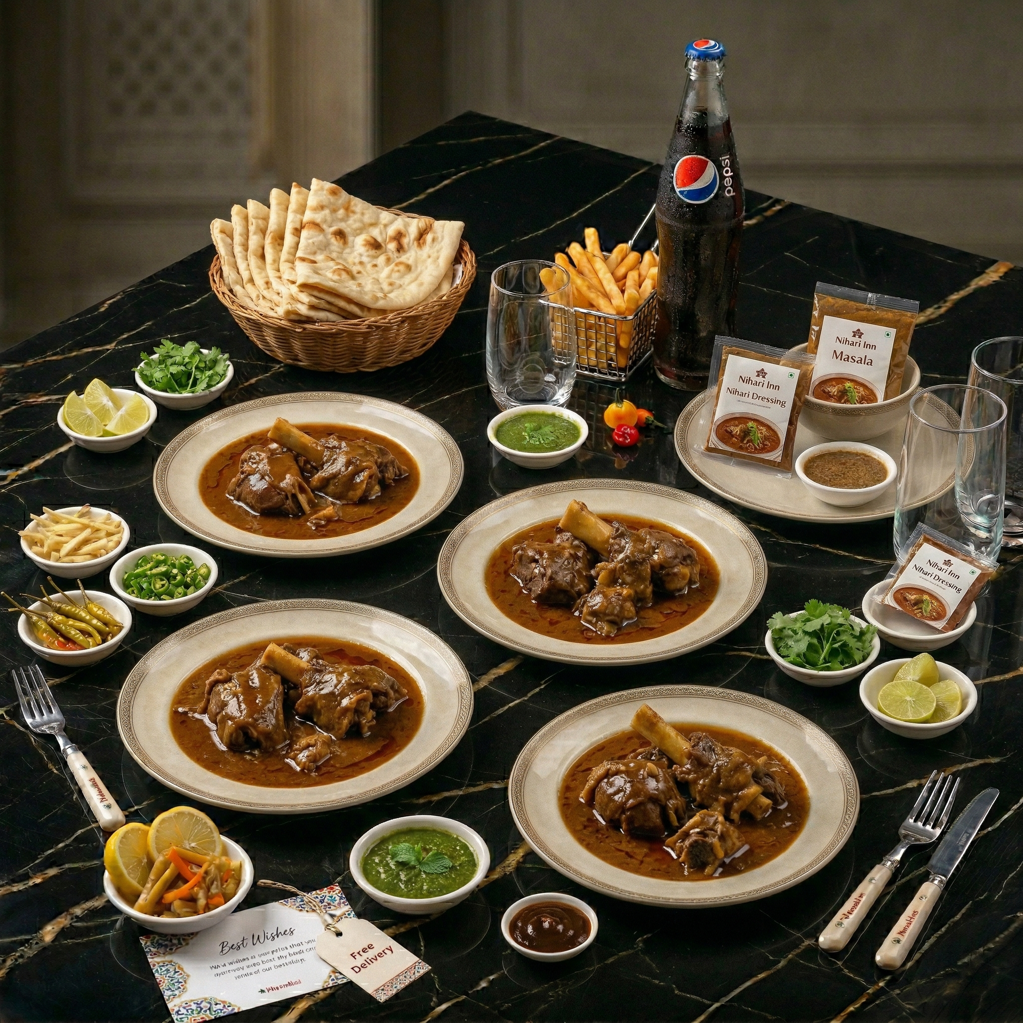 Authentic Nihari Royal Feast – Serves 5 People Price: $100.10 CAD (40% Margin Applied)
