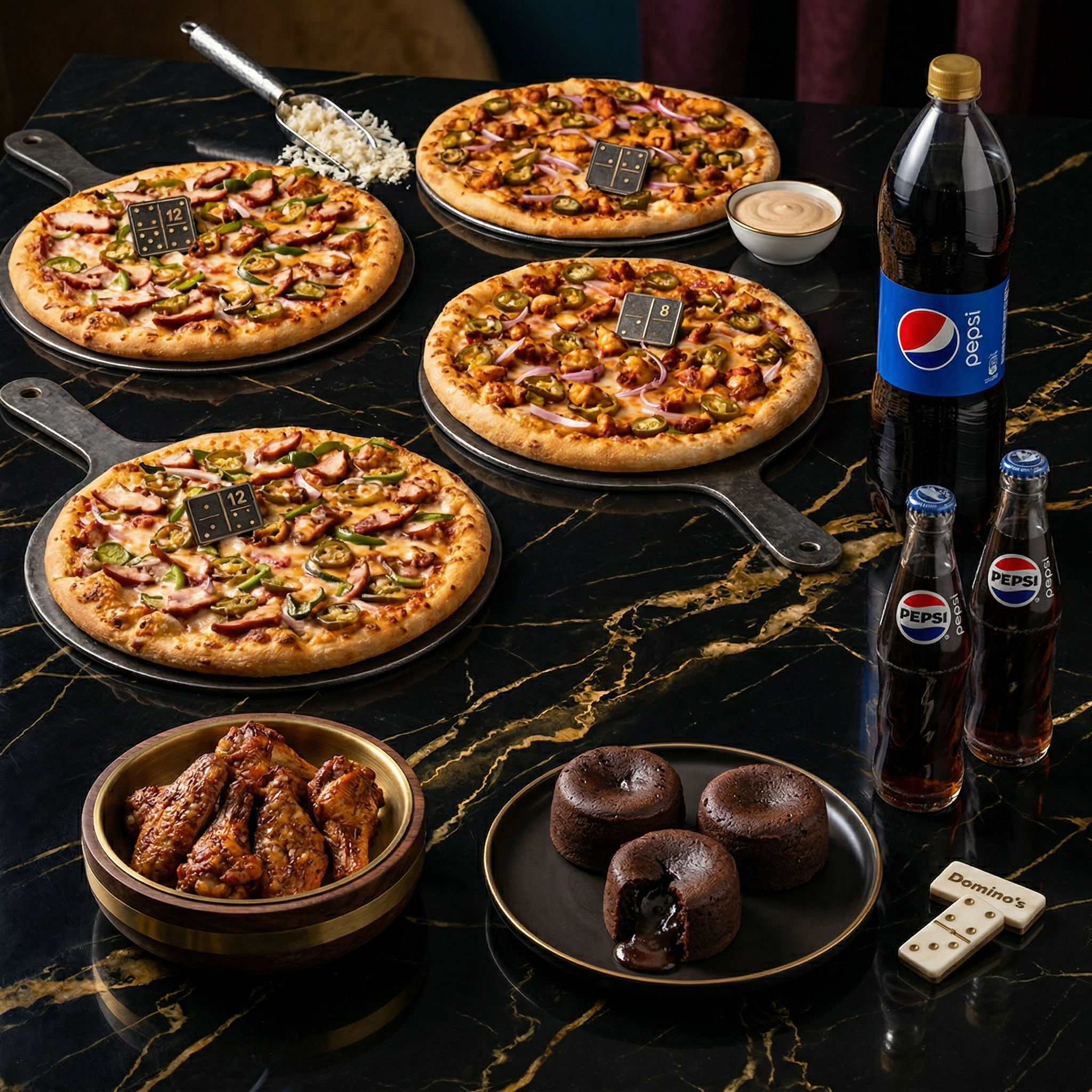 The Domino’s Grand Celebration – 3-Pizza Mega Feast with Sides & Dessert
