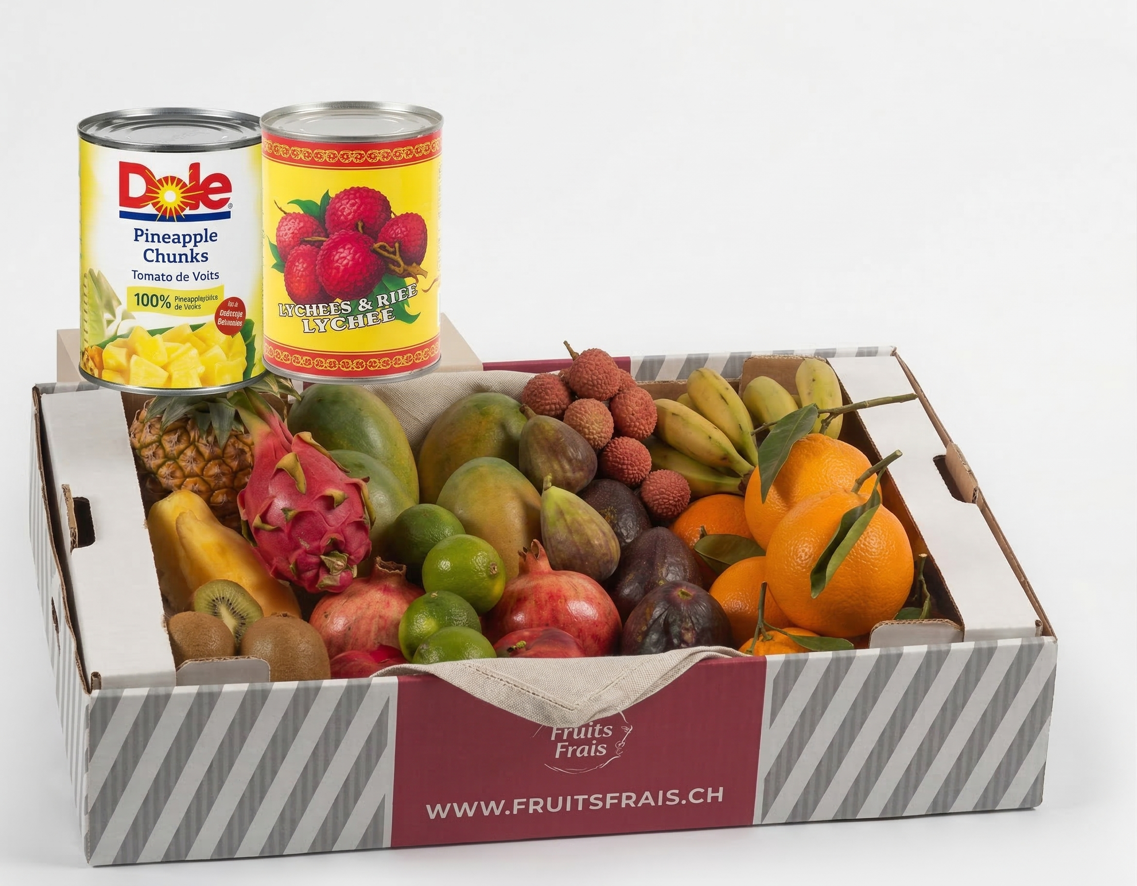 Deluxe Canned & Fresh Fruit Basket – Premium Variety Mix