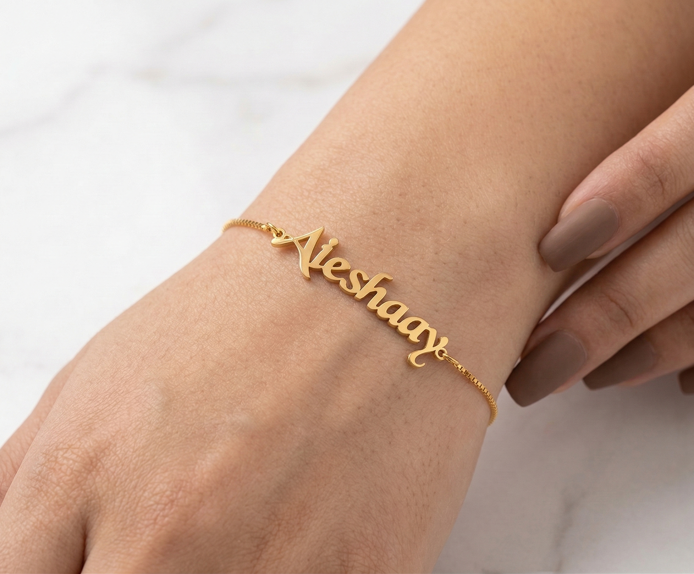 Personalized Gold Plated Bracelet