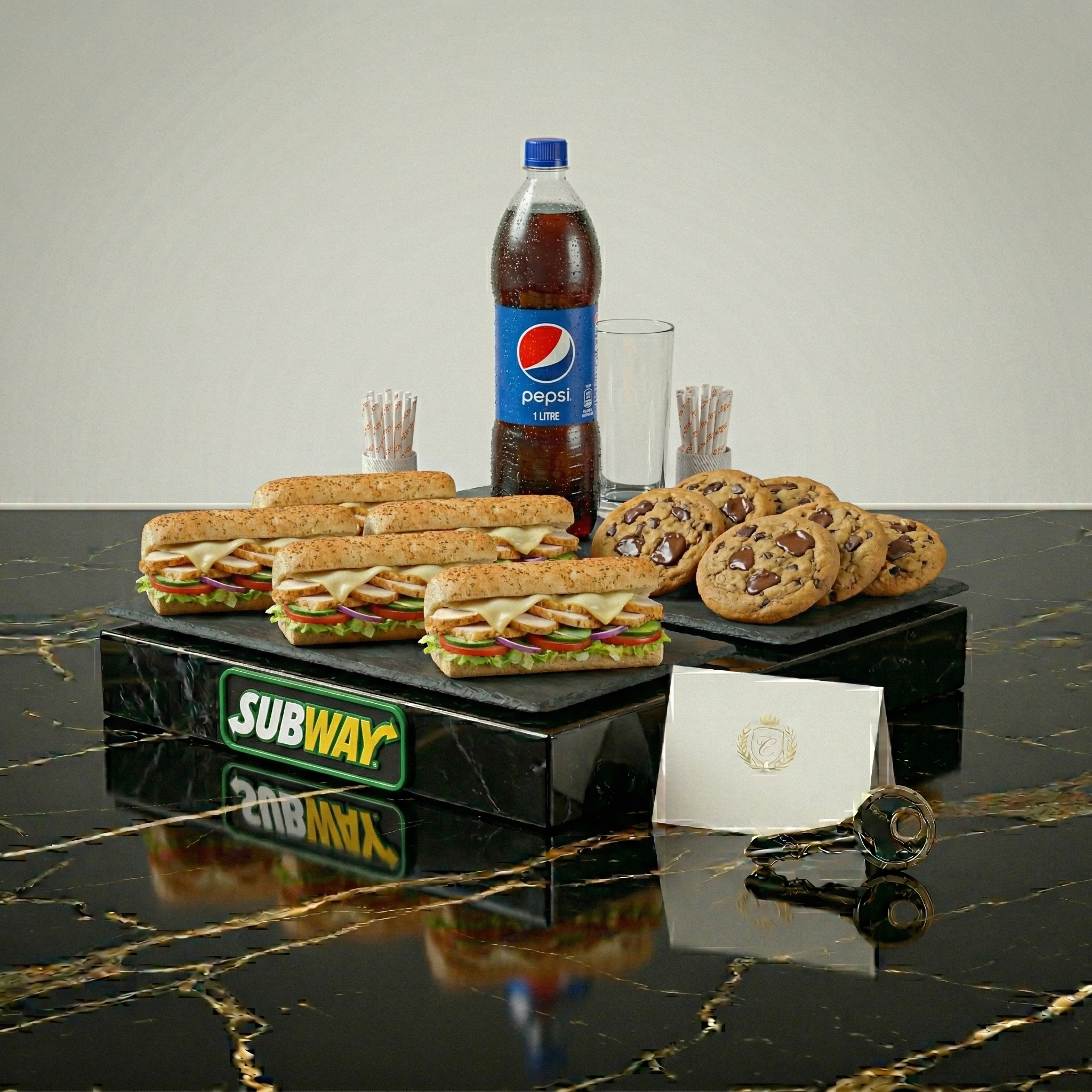 Subway Family Fresh Feast – 5 Chicken Subs & Chocolate Cookies