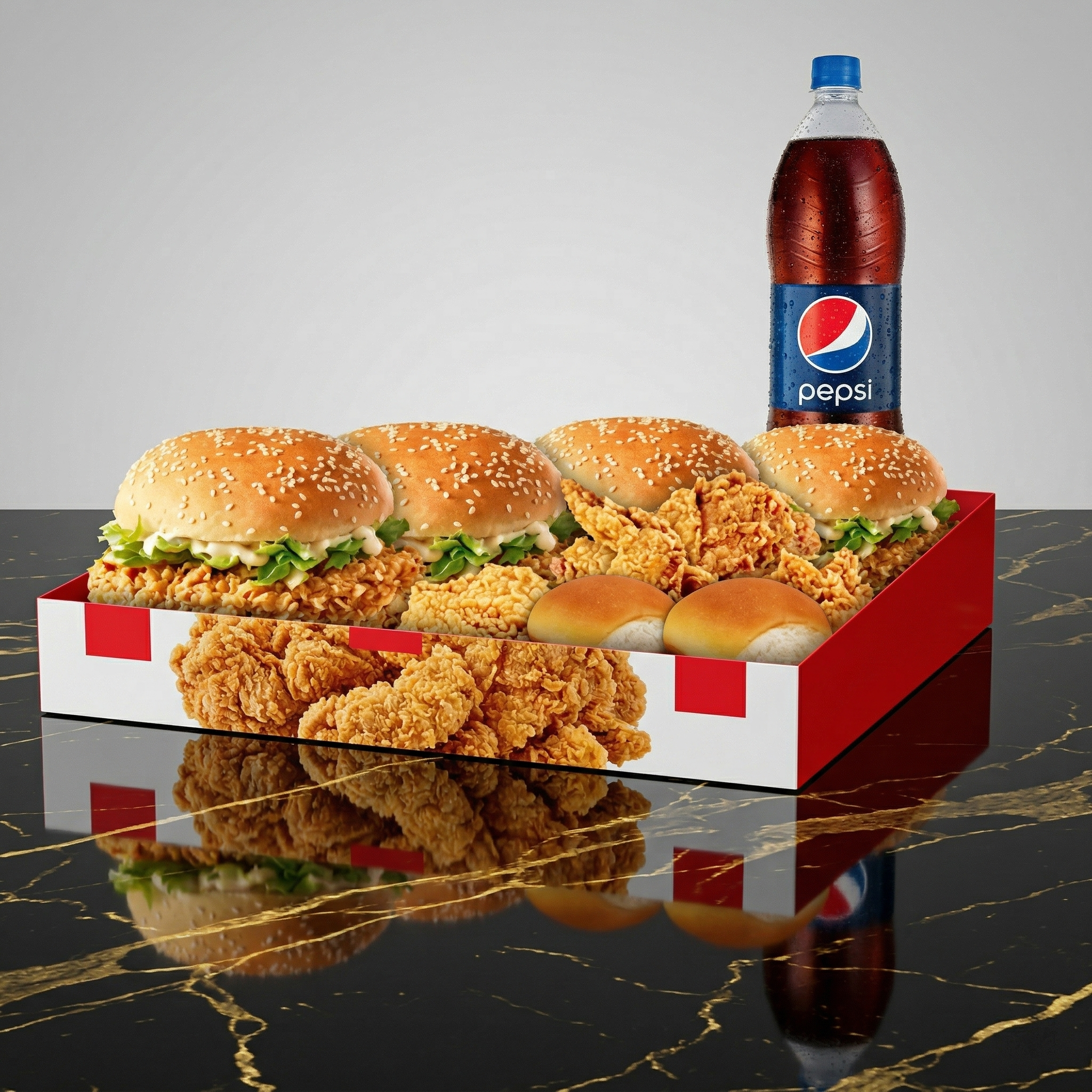 KFC Zinger & Chicken Mega Combo – Burgers, Chicken & Buns