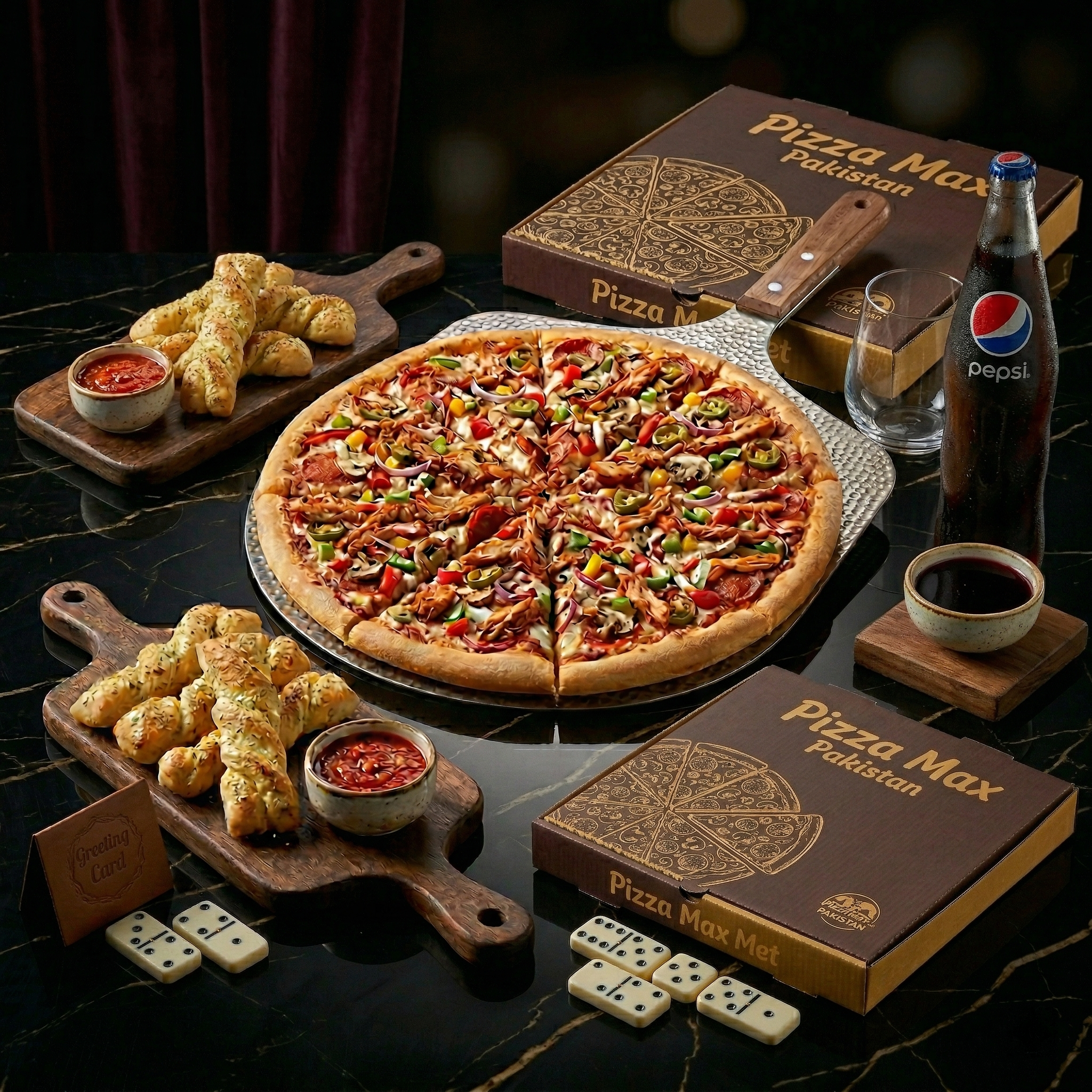 Pizza Max Party Feast – 2 Large Chicken Tikka Pizzas & 1.5L Pepsi