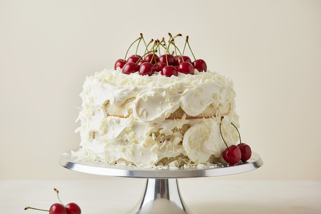 ⚪ 2.2 Lbs White Forest Cake