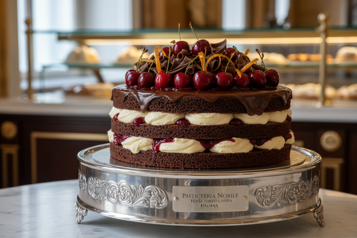 Black Forest ke classic zaiqe mein Italian twist—2.2 LBS ka nayaab cake! Traditional Black Forest se thoda mukhtalif, ismein Italian zaiqon ka touch aur shaan shamil hoti hai. Iska creamy texture aur gehra chocolate flavor isko ek premium aur behtareen experience deta hai.

🎁 Includes:

2.2 LBS (Approx. 1 kg) of Black Forest Cake with a refined Italian style
Richer chocolate base and unique cream composition
Garnished with cherries and chocolate shavings
Free custom message
FROM MARRIOTT HOTEL KARACHI