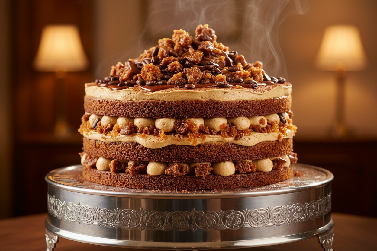 
Coffee-flavored cake with crunchy layers — aromatic and indulgent.

🎁 Includes:
2.2 LBS Coffee Crunch Cake
Free greeting card &amp; delivery
From PC Hotel Lahore
