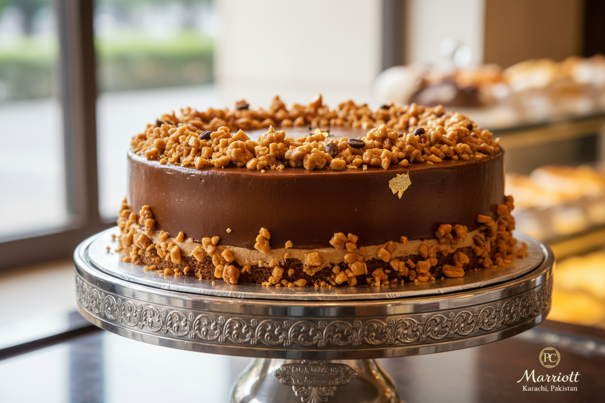 Coffee ke shandaar zaiqe aur crunch ki perfect combination se bana hua 2.2 LBS ka behtareen cake! Jo log coffee pasand karte hain, unke liye yeh ek must-try hai. Moist coffee sponge, creamy coffee frosting, aur crunchy caramelized nuts ya toffee ke tukde isko bohat hi lazzatdar bana dete hain.

🎁 Includes:

2.2 LBS (Approx. 1 kg) of freshly baked cake
Rich and strong coffee flavor profile
Generously decorated with crunchy elements (e.g., toffee crunch, pralines, or nuts)
from pc mariott karachi pakistan