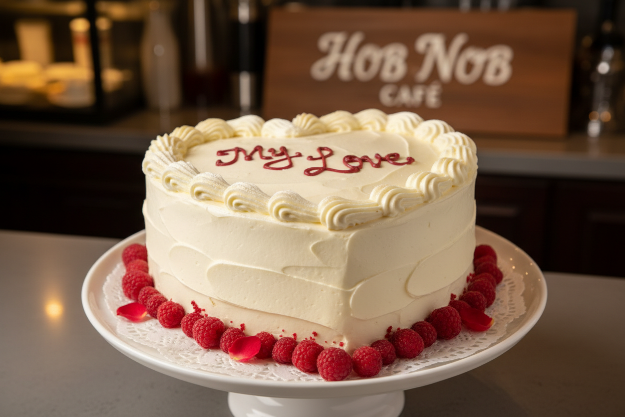 Dil ki shakal mein bana hua 2.2 LBS ka khoobsurat Heart Shpared Red Cake! Yeh cake Red Velvet ho sakta hai, ya phir kisi aur Red-colored flavor mein. Apne pyaar aur jazbaat ka izhaar karne ka yeh sabse meetha aur romantic tareeqa hai.

🎁 Includes:

2.2 LBS (Approx. 1 kg) of cake in a vibrant Red color
Classic Heart Shape design
Smooth, creamy frosting (likely cream cheese or vanilla)
FROM Hob Nob Cafe Karachi
