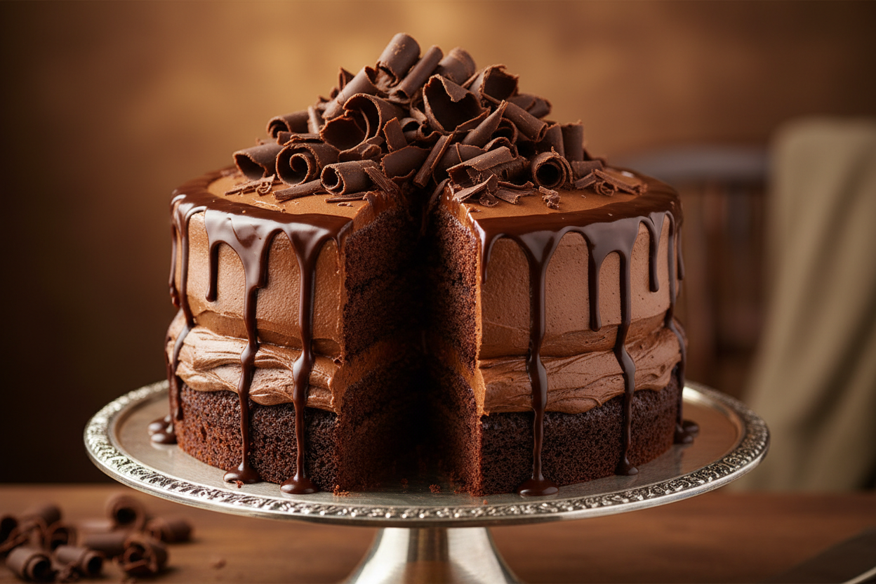 double fudge ki richness se bana hua hai. Agar aapko gehra aur behtareen chocolate ka zaiqa pasand hai, toh yeh aapke liye hi bana hai. Moist sponge aur thick fudge frosting ka yeh combination aapko chocolate heaven mein le jayega.

🎁 Includes:

2.2 LBS (Approx. 1 kg) of intensely rich Double Fudge Cake
Dense, moist chocolate sponge and double-layered fudge frosting
Perfect for serious chocolate cravings
Free custom message piping
FROM Hob Nob Cafe Karachi
