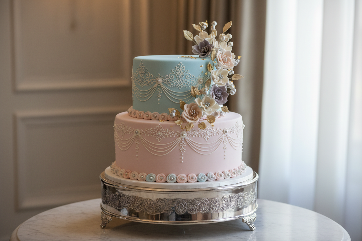 

💖 Elegance in Two Tiers! Yeh 2-Tier Cake medium-sized parties ke liye ideal hai. Approx. 6 LBS ka yeh cake 15 se 18 logon ko serve kar sakta hai. Apni pasand ka flavor choose karein. Visually appealing, generous aur hotel quality!

🎁 Includes:

Approx. 6 LBS (feeds 15-18 people) of tiered cake.
Two beautifully decorated tiers.
Choice of high-quality cake flavor.
Free custom message piping &amp; delivery.

From Sheraton Hotel Lahore