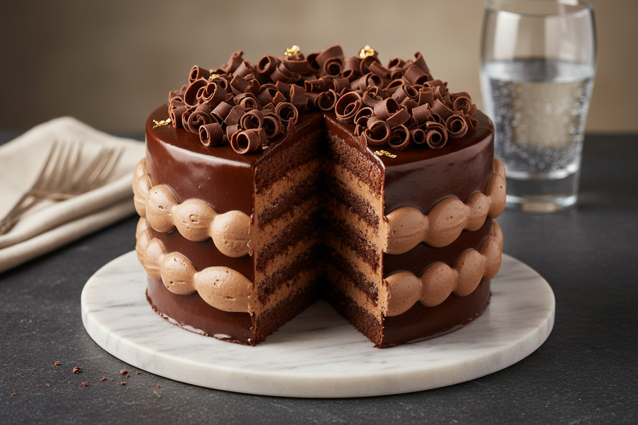 ☁️ Feathery Light, Intense Taste! Yeh cake sophistication ki definition hai. Isme hain thin layers of moist sponge aur thick layers of feathery-light chocolate mousse. Melt-in-your-mouth texture aur high-quality chocolate ka flavor ise ek exquisite dessert banata hai. Simply divine!

🎁 Includes:

Available in 4.4 LBS (Large) and 2.2 LBS (Standard).
Whipped, airy chocolate mousse filling.
Often finished with a glossy glaze or chocolate shavings.
Free SHERATON LAHORE PAKISTAN