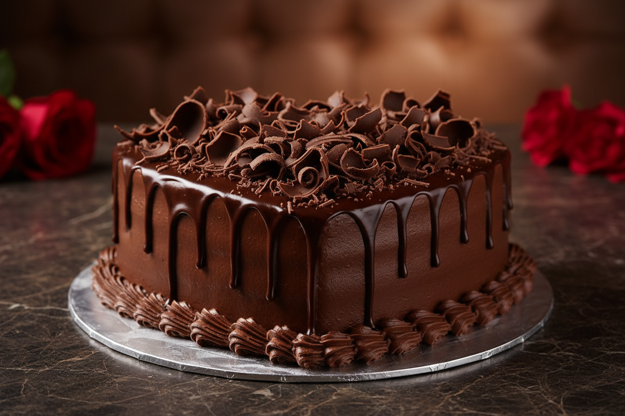 Heart Shape mein bana hua 2.2 LBS ka rich aur creamy Chocolate Cake! Apne pyaar ka izhaar karne ke liye yeh sabse perfect aur meetha tareeqa hai. Moist chocolate sponge aur velvety frosting ka yeh cake har romantic celebration ki shaan hai.

🎁 Includes:

2.2 LBS (Approx. 1 kg) of deeply flavored Chocolate Cake
Classic Heart Shape design
Smooth chocolate frosting and elegant decoration
Free custom message piping
From Marriot Hotel Karachi Pakistan