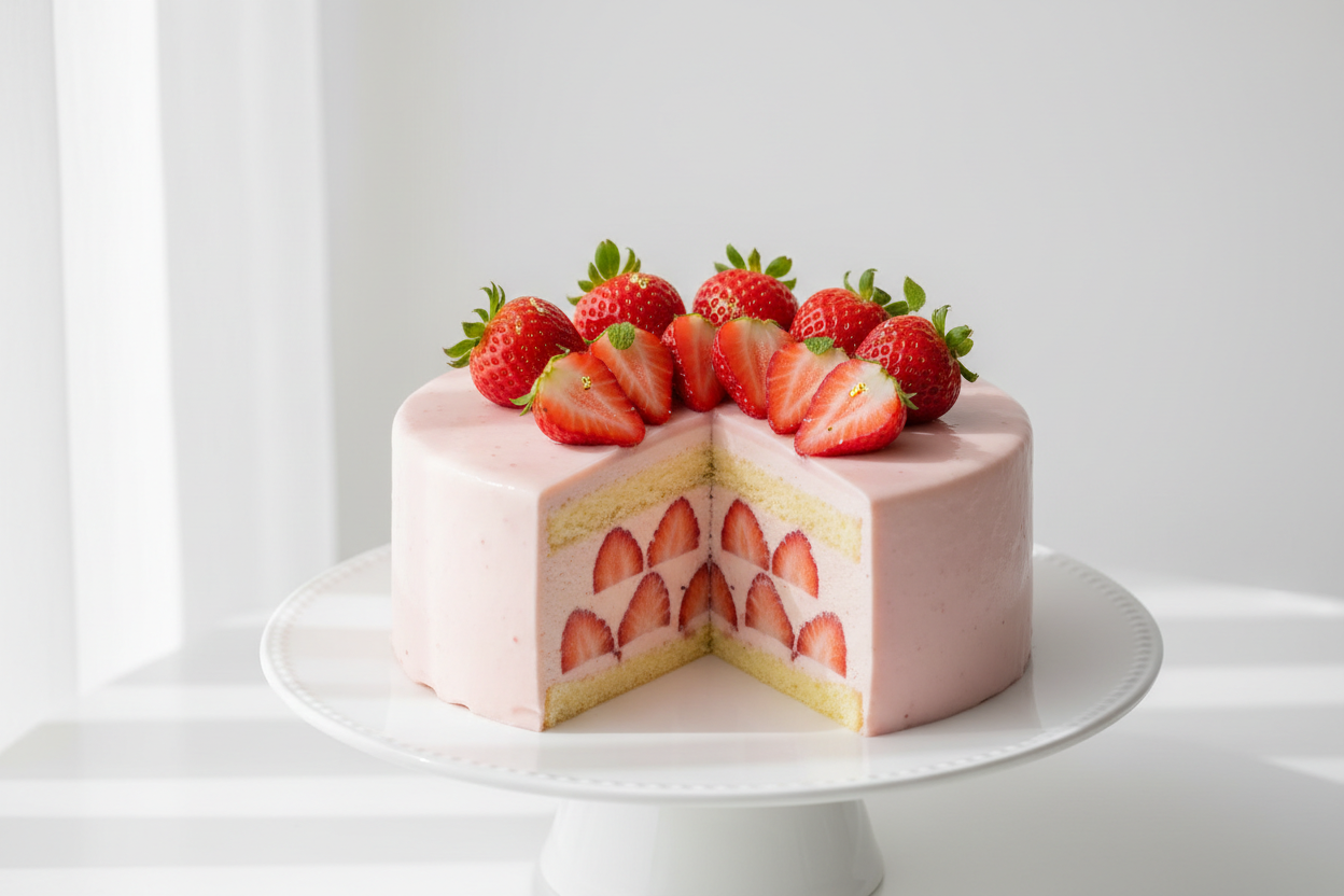 Taazi strawberries aur light, airy mousse se bana hua 2.2 LBS ka nazuk cake! Iska halka-phulka texture aur meethi-khatti strawberries ka zaiqa aapke munh mein ghul jayega. Bohat zyada meetha nahi, isliye yeh un logon ke liye ideal hai jo light aur elegant dessert chahte hain.

🎁 Includes:

2.2 LBS (Approx. 1 kg) of light cake with strawberry mousse filling
Finished with a smooth mousse layer and fresh strawberry garnish
Free custom message piping
From MARRIOTT HOTEL