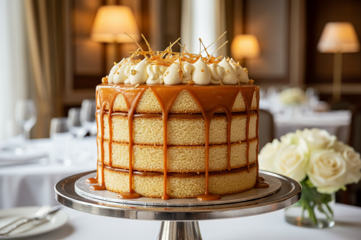 
Vanilla cake layered with caramel — rich, soft, and delicious.

🎁 Includes:
2.2 LBS Vanilla Caramel Cake
From PC Hotel Lahore

💝 Perfect For:
Caramel lovers, birthdays, and parties




